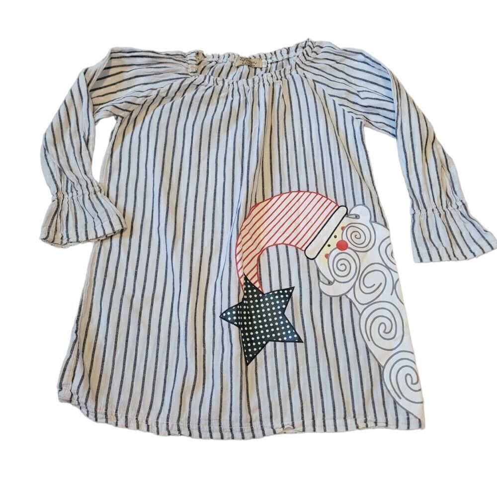 Boutique toddler stripe Santa dress